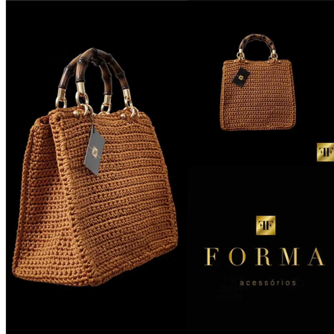 Bolsa Crochet Tote Bambu