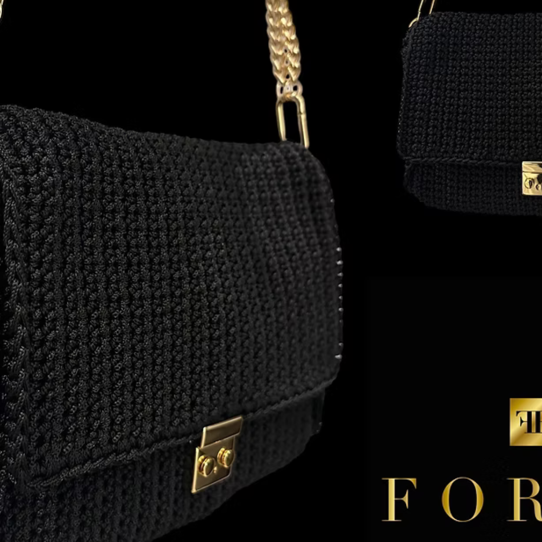Bolsa Crochet Caviar Noir