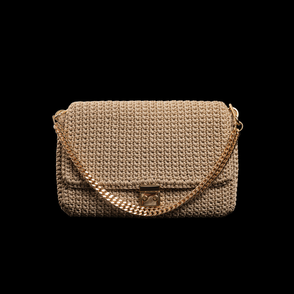 Bolsa Crochet Caviar Beige