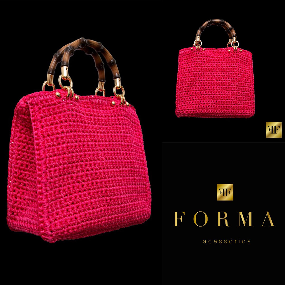Bolsa Crochet Tote Bambu