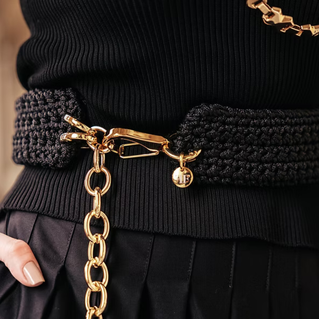 Cinto em Crochet Noir
