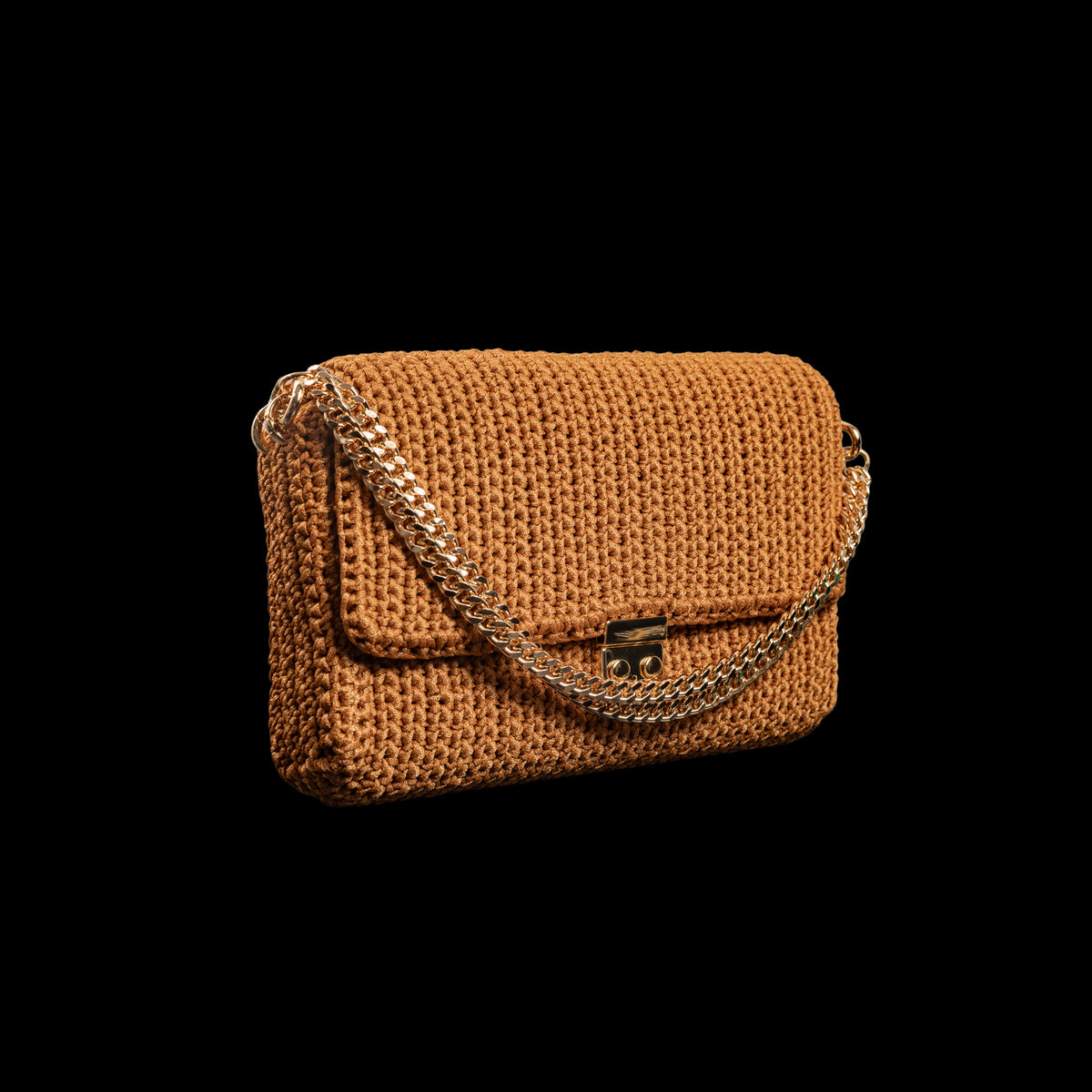 Bolsa Crochet Caviar Caramel