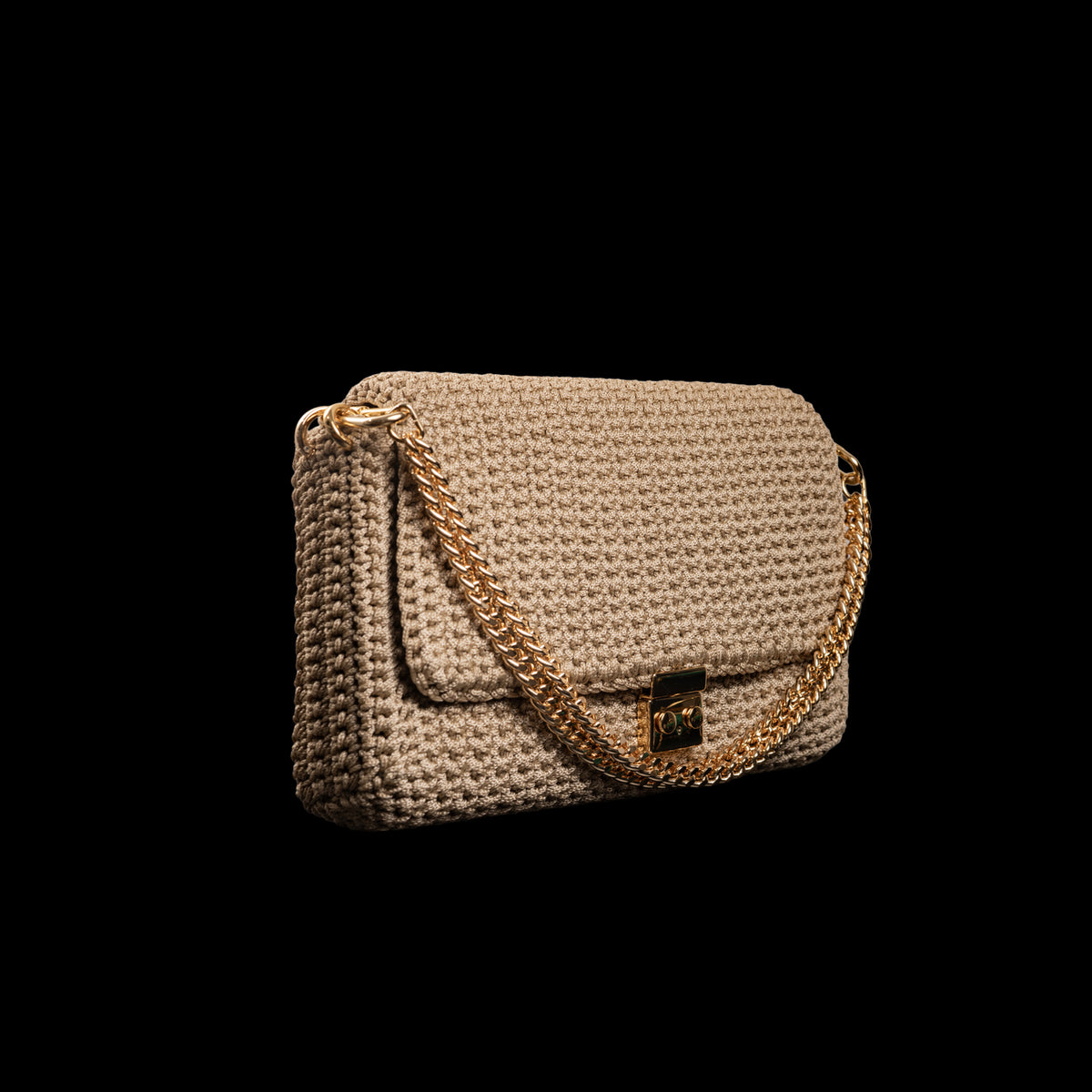 Bolsa Crochet Caviar Beige