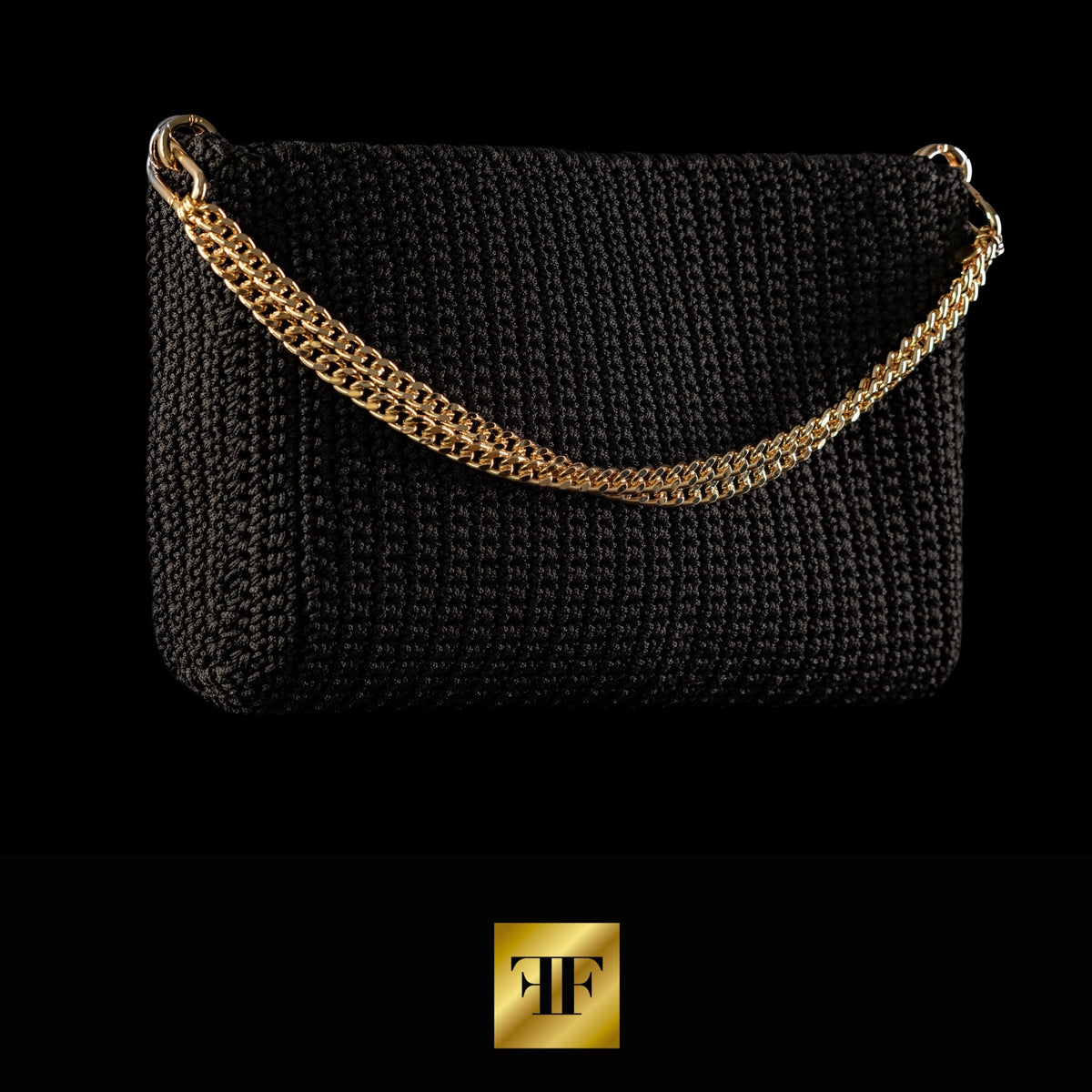 Bolsa Crochet Sac Noir