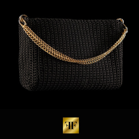 Bolsa Crochet Sac Noir
