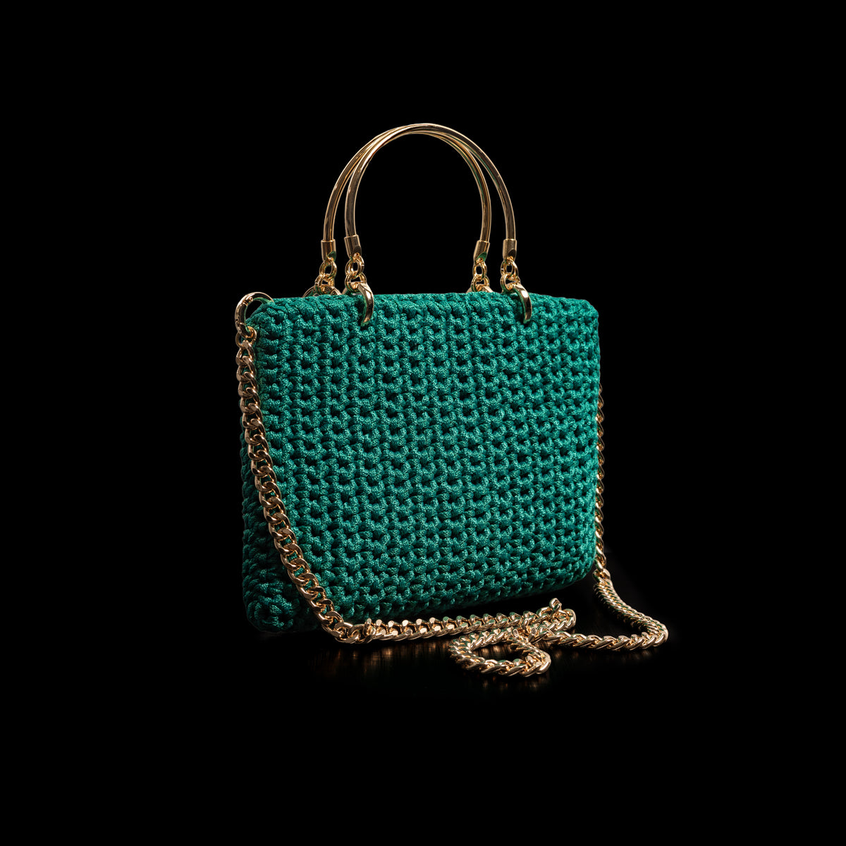 Clutch Crochet Lady Émeraude