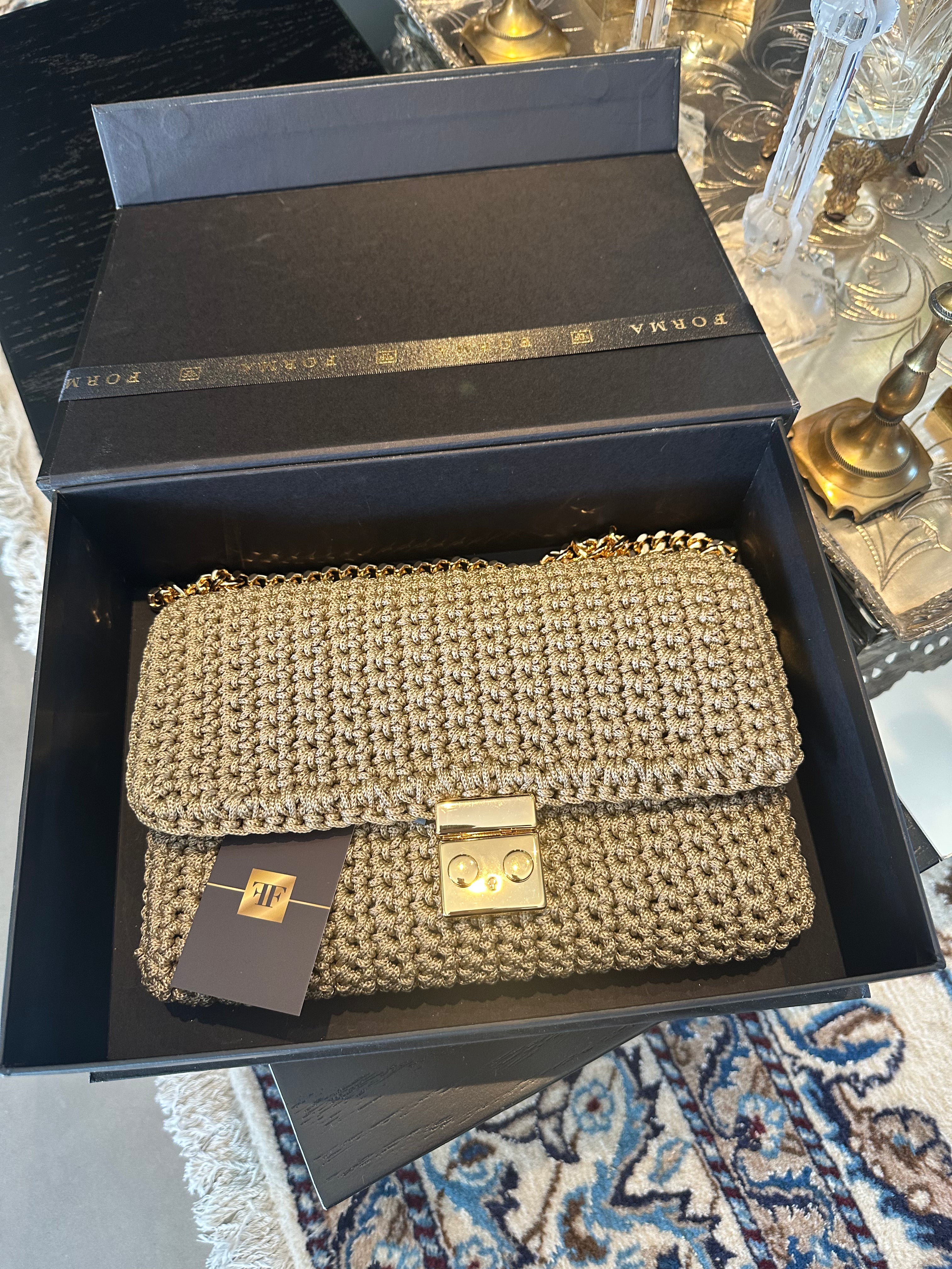 Clutch crochet  Caviar Nude