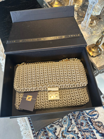 Clutch crochet  Caviar Nude