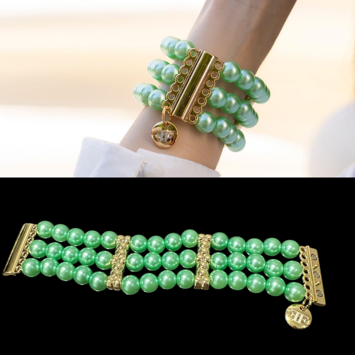 Bracelete Les Infinis Vert