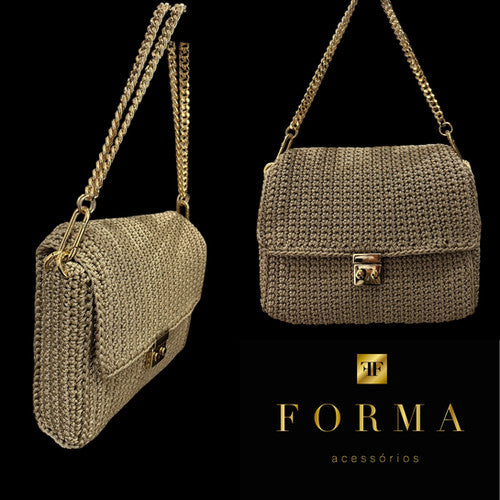 Bolsa Crochet Caviar Nude